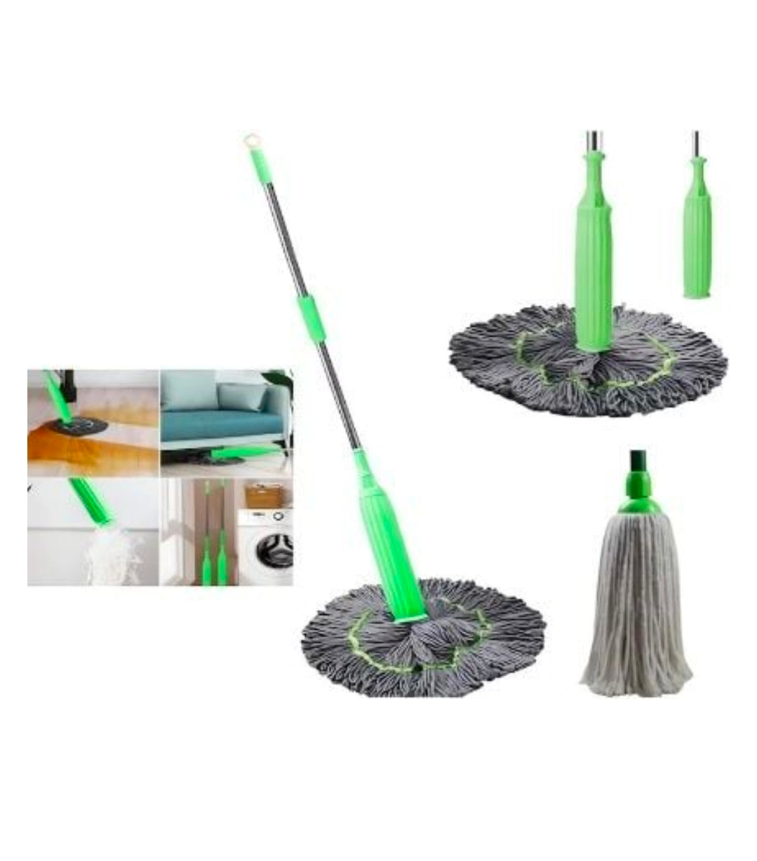 Mop cu auto-stoarcere verde